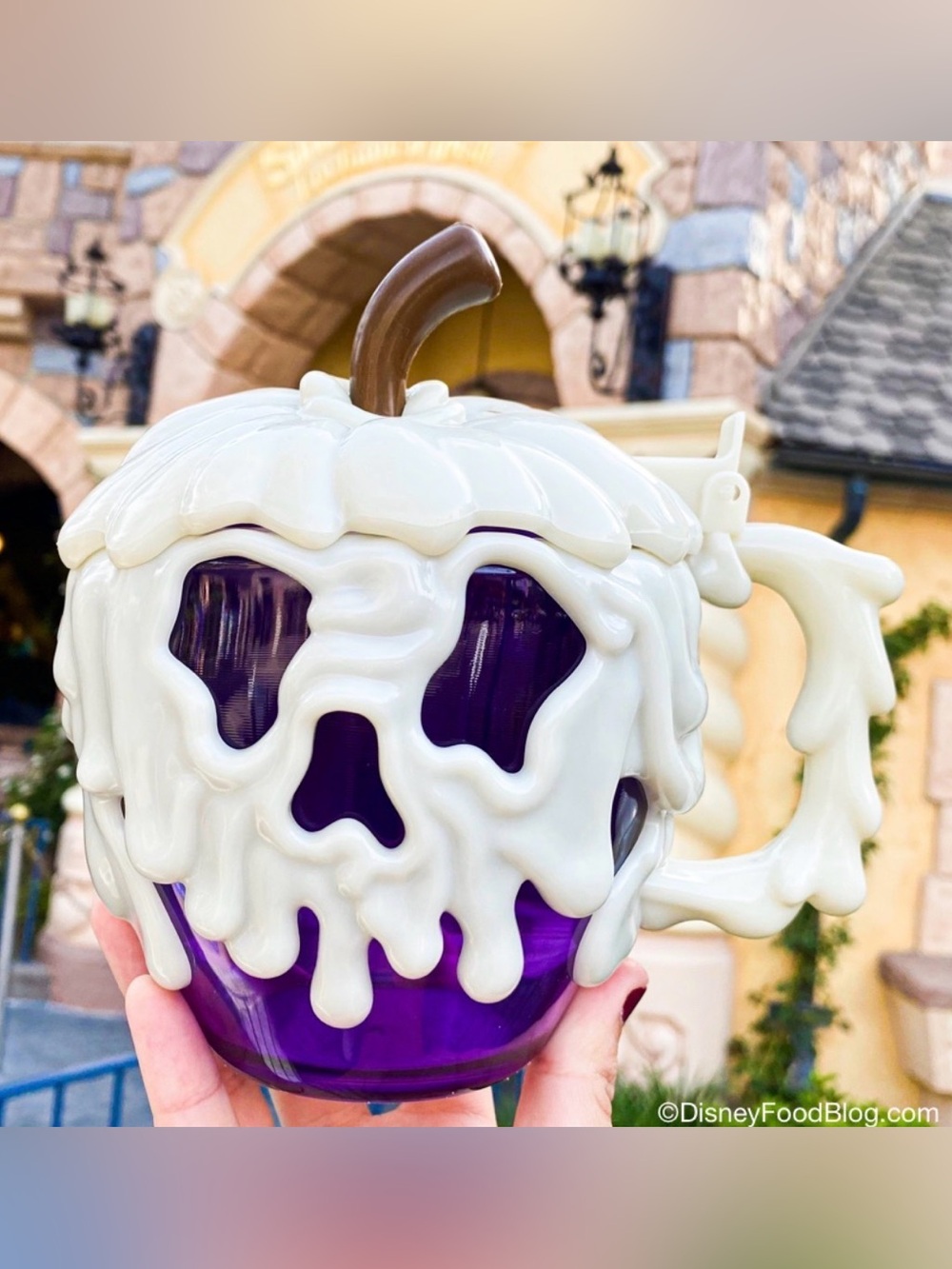 Purple Poison Apple Stein Mug Disney Halloween Cup - Evil Hag - Glow In The Dark